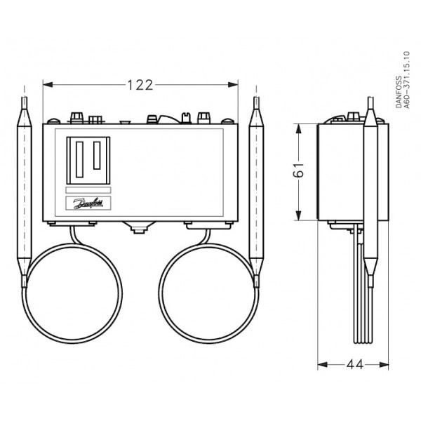 DANFOSS (RIDAN) KP 98 Реле температуры 60…120/100…180°С - 060L113166 (ДАНФОСС)