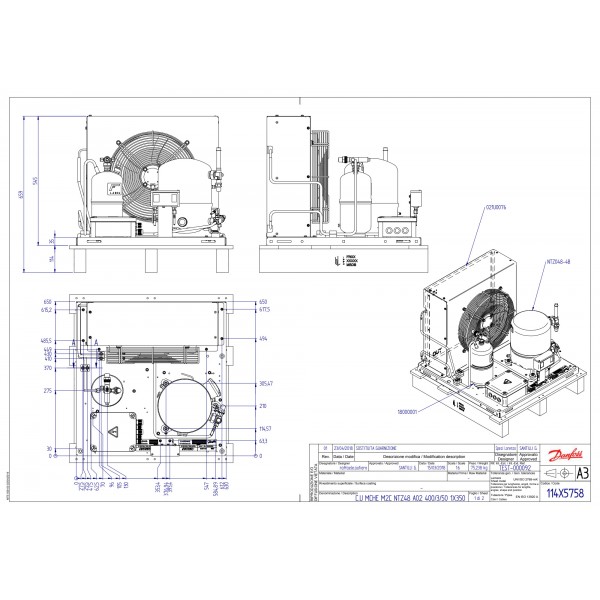 DANFOSS (RIDAN) OP-LCQN048NTA02E Агрегат компр.-конд. - 114X5758 (ДАНФОСС)