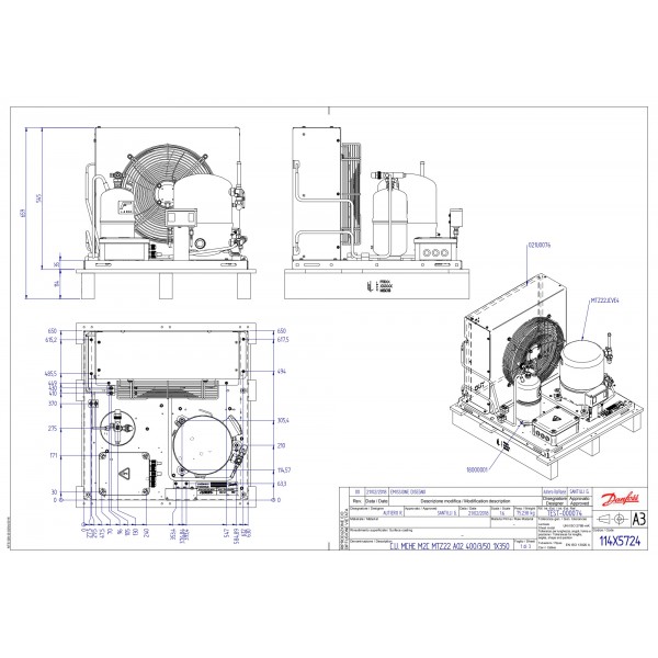 DANFOSS (RIDAN) OP-MCRN038MTA02E Агрегат компр.-конд. - 114X5724 (ДАНФОСС)