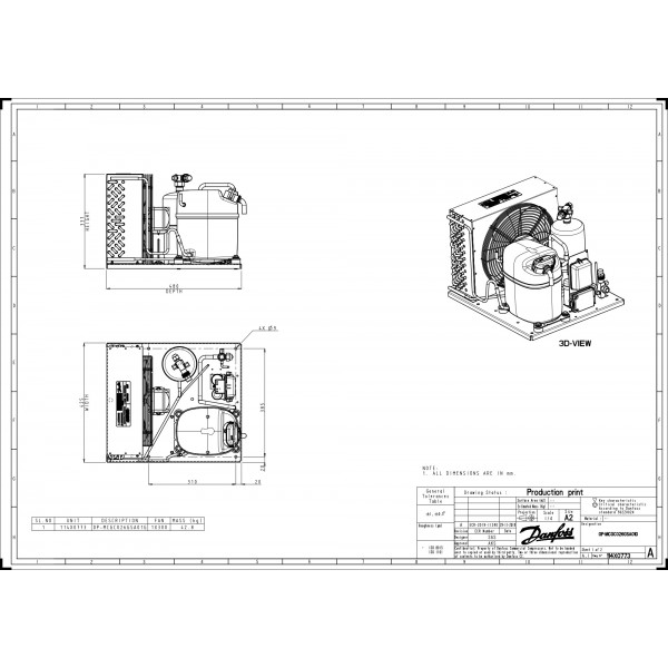 DANFOSS (RIDAN) OP-MCGC026GSA01G   Агрегат компр.-конд. - 114X0773 (ДАНФОСС)