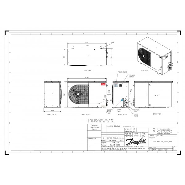 DANFOSS (RIDAN) OP-MSXM046MLW09G Агрегат компр.-конд. - 114X7197 (ДАНФОСС)