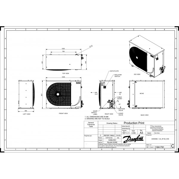 DANFOSS (RIDAN) OP-MSXM108MLW09E Агрегат компр.-конд. - 114X7206 (ДАНФОСС)