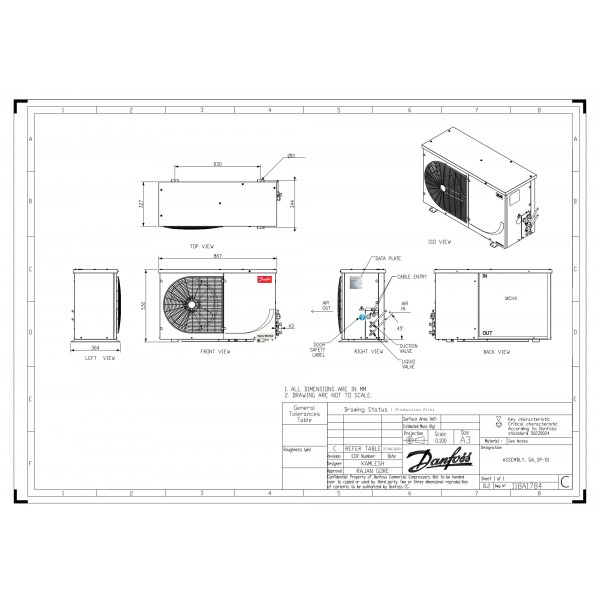 DANFOSS (RIDAN) OP-MSYM014MPW05G Агрегат компр.-конд. - 114X7110 (ДАНФОСС)