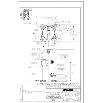 DANFOSS (RIDAN) MLZ048T4LQ9A Компрессор спиральный - 121L8809 DANFOSS (RIDAN) MLZ048T4LQ9A Компрессор спиральный - 121L8809