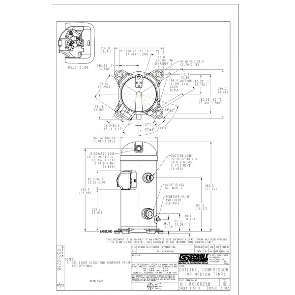DANFOSS (RIDAN) MLZ048T4LQ9A Компрессор спиральный - 121L8809 (ДАНФОСС)