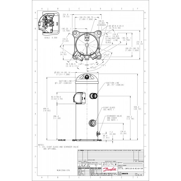 DANFOSS (RIDAN) MLZ076T4LQ9A Компрессор спи(пр. класс 1770447979) - 121L8836 (ДАНФОСС)