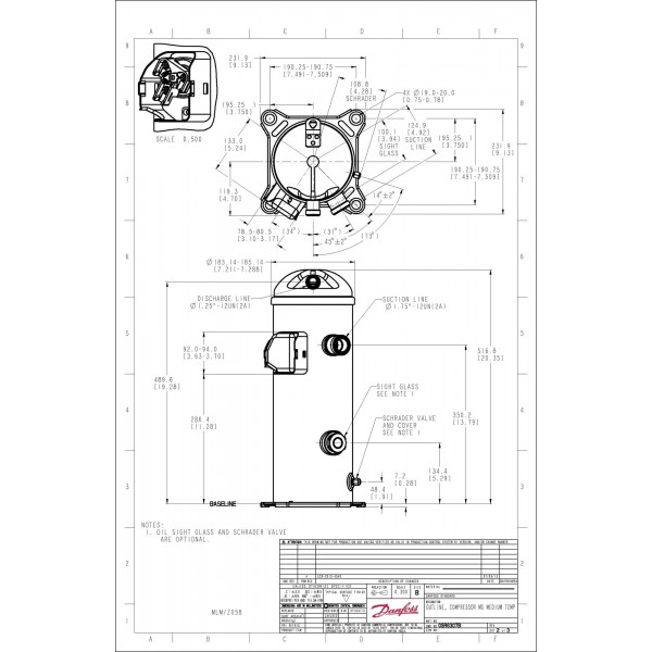DANFOSS (RIDAN) MLZ076T4LQ9A Компрессор спи(пр. класс 1770447979) - 121L8836 (ДАНФОСС)