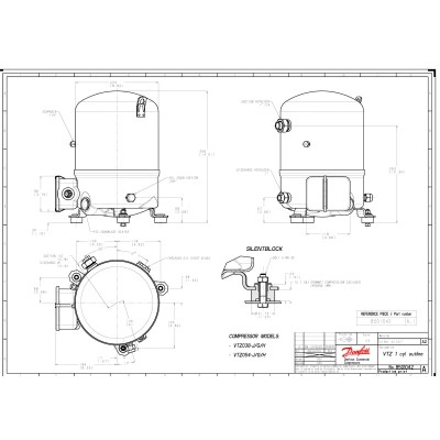 DANFOSS (RIDAN) VTZ054-G Компрессор - 120B0002 DANFOSS (RIDAN) VTZ054-G Компрессор - 120B0002
