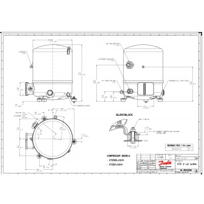 DANFOSS (RIDAN) VTZ121-G Компрессор - 120B0004 DANFOSS (RIDAN) VTZ121-G Компрессор - 120B0004
