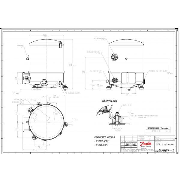DANFOSS (RIDAN) VTZ121-G Компрессор - 120B0004 (ДАНФОСС)