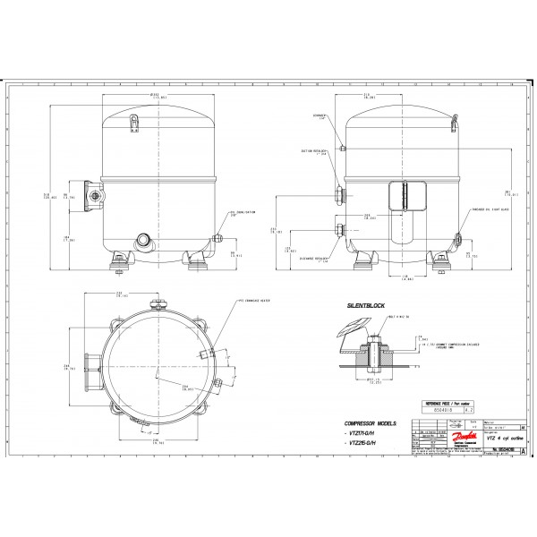 DANFOSS (RIDAN) VTZ215AGNR1A Компрессор - 120B0006 (ДАНФОСС)