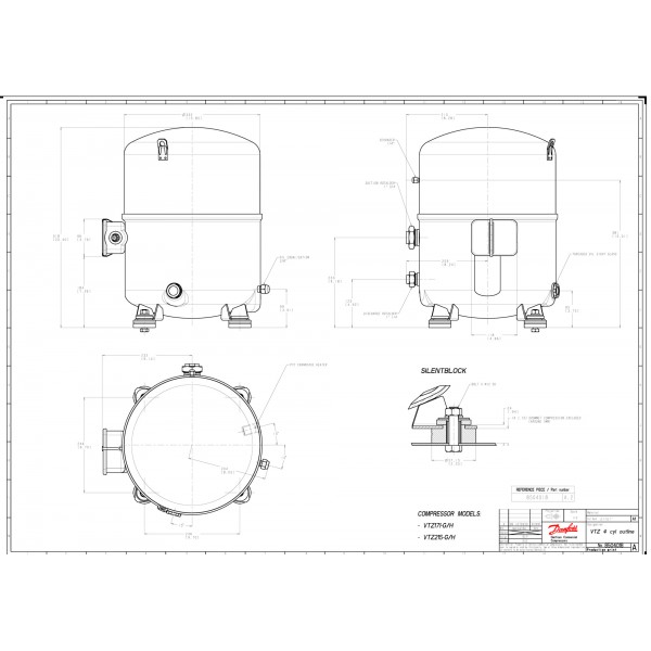 DANFOSS (RIDAN) VTZ215AGNR1A Компрессор - 120B0006 (ДАНФОСС)