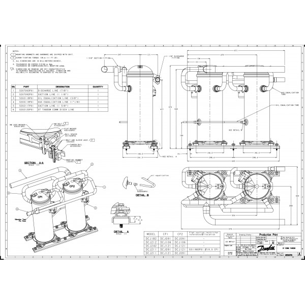 DANFOSS (RIDAN) DCJ091T4LC6 Компрессор спиральный - 121L5001 (ДАНФОСС)