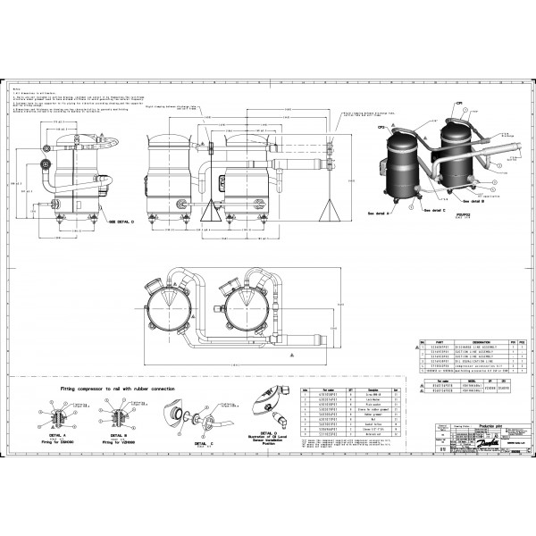 DANFOSS (RIDAN) DSH090A4ALD Компрессор спиральный(пр. класс 1746502499) - 120H1512 (ДАНФОСС)