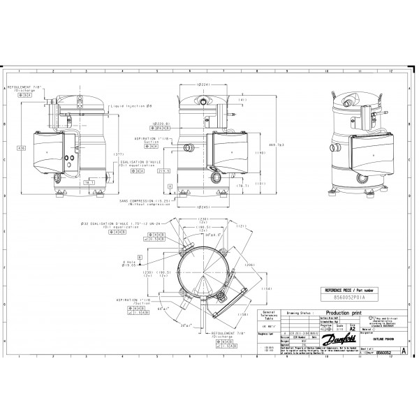 DANFOSS (RIDAN) PSH019A4CLC Компрессор спиральный - 120H0931 (ДАНФОСС)