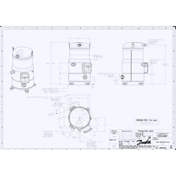 DANFOSS (RIDAN) SH090A4ALC Компрессор спиральный(пр. класс 1770947249) - 120H0003 (ДАНФОСС)
