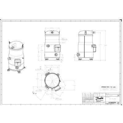 DANFOSS (RIDAN) SH090A4ALC Компрессор спиральный - 120H0004 DANFOSS (RIDAN) SH090A4ALC Компрессор спиральный - 120H0004
