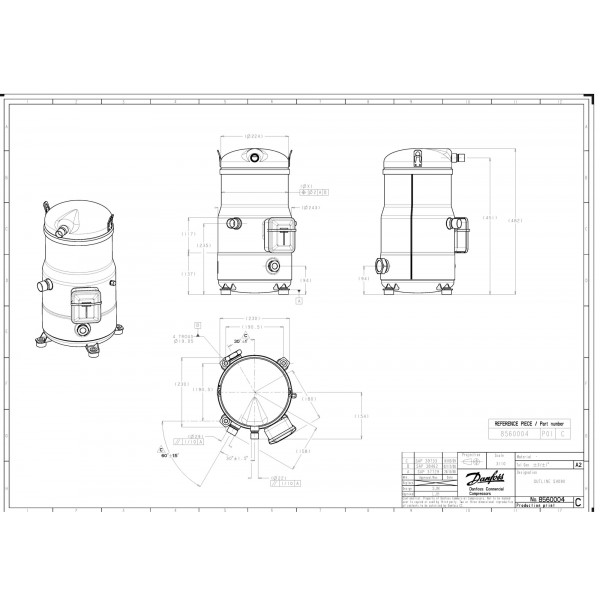 DANFOSS (RIDAN) SH090A4ALC Компрессор спиральный - 120H0004 (ДАНФОСС)