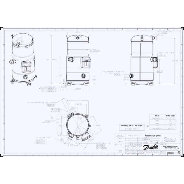 DANFOSS (RIDAN) SH161A4ALC Компрессор спиральный(пр. класс 1770947258) - 120H0023 (ДАНФОСС)