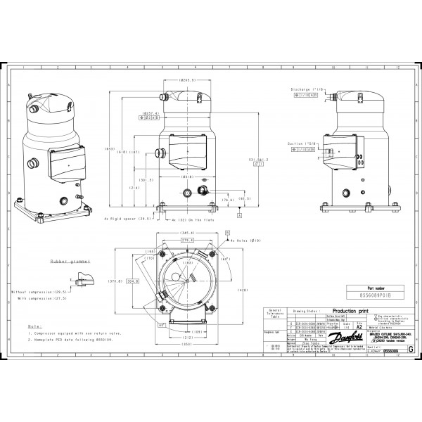 DANFOSS (RIDAN) SH240A4AAE Компрессор спиральный - 120H0291 (ДАНФОСС)