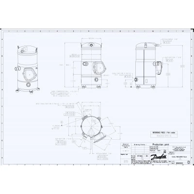 DANFOSS (RIDAN) SH184A4ALC Компрессор спиральный - 120H0361 DANFOSS (RIDAN) SH184A4ALC Компрессор спиральный - 120H0361