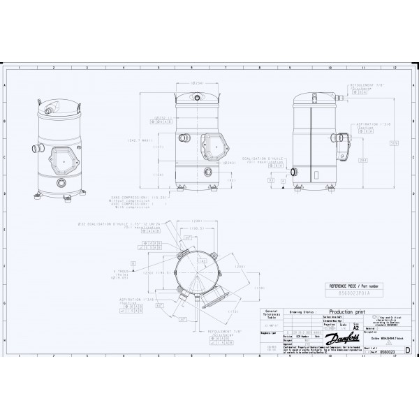 DANFOSS (RIDAN) SH184A4ALC Компрессор спиральный - 120H0361 (ДАНФОСС)