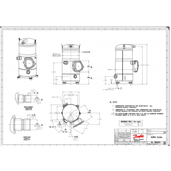 DANFOSS (RIDAN) SH184A4ALC Компрессор спиральный(пр. класс 1770947604) - 120H0362 (ДАНФОСС)