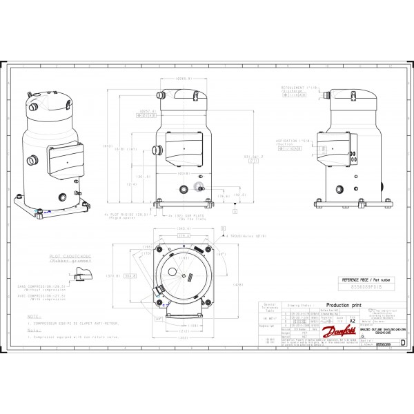 DANFOSS (RIDAN) SH295A4ABE Компрессор спиральный(пр. класс 1770847090) - 120H0827 (ДАНФОСС)