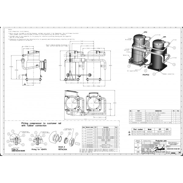 DANFOSS (RIDAN) SH295A4ABE Компрессор спиральный(пр. класс 1770847090) - 120H0827 (ДАНФОСС)