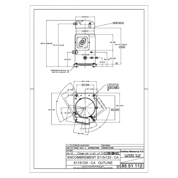 DANFOSS (RIDAN) SM125-4CAI Компрессор спиральный(пр. класс 1770547402) - SM125-4CAI (ДАНФОСС)