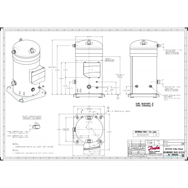 DANFOSS (RIDAN) SY240A4CBI Компрессор спиральный - SY240A4CBI (ДАНФОСС)