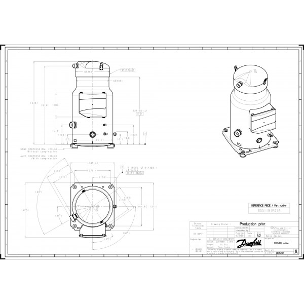 DANFOSS (RIDAN) SZ185-4PCI  Компрессор спиральный - SZ185-4PCI (ДАНФОСС)