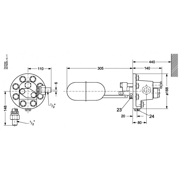 DANFOSS (RIDAN) SV 6 Регулятор уровня поплавковый (без к - 027B2016 (ДАНФОСС)
