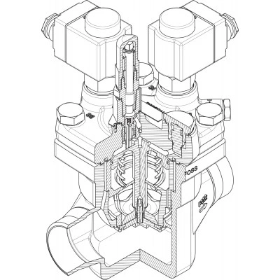 DANFOSS (RIDAN) ICSH 25-25 25D Клапан электромагнитный - 027H2309 DANFOSS (RIDAN) ICSH 25-25 25D Клапан электромагнитный - 027H2309