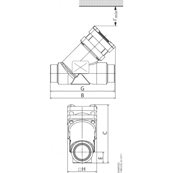 DANFOSS (RIDAN) CHV-X 25 D STR клапан обратный - 148B6585 (ДАНФОСС)