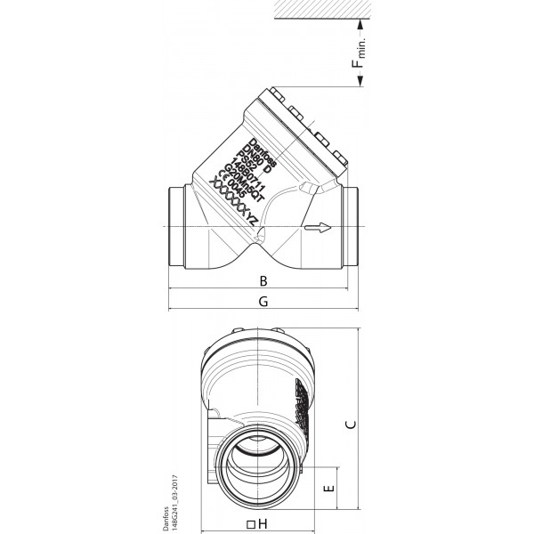 DANFOSS (RIDAN) CHV-X 100 D STR клапан обратный - 148B6597 (ДАНФОСС)