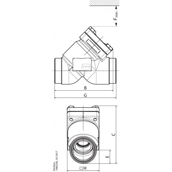 DANFOSS (RIDAN) CHV-X 125 D STR клапан обратный - 148B6599 (ДАНФОСС)