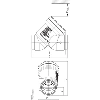 DANFOSS (RIDAN) CHV-X 125 D STR клапан обратный - 148B6599 DANFOSS (RIDAN) CHV-X 125 D STR клапан обратный - 148B6599