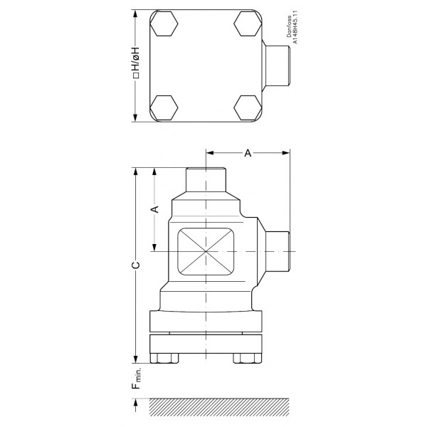 DANFOSS (RIDAN) Корпус для фильтра FIA 15 D ANG - 148B5242 (ДАНФОСС)