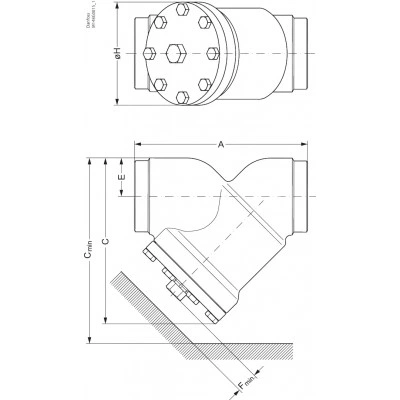 DANFOSS (RIDAN) Корпус для фильтра FIA 150 A STR - 148B6205 DANFOSS (RIDAN) Корпус для фильтра FIA 150 A STR - 148B6205