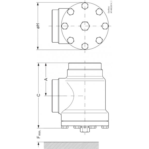 DANFOSS (RIDAN) Корпус для фильтра FIA 200 D ANG - 148B6302 (ДАНФОСС)
