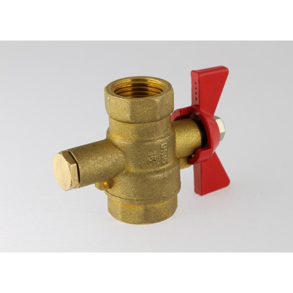 DANFOSS (RIDAN) Кран шар/Ду15/для монт термодатчика - 187F0593R (ДАНФОСС)